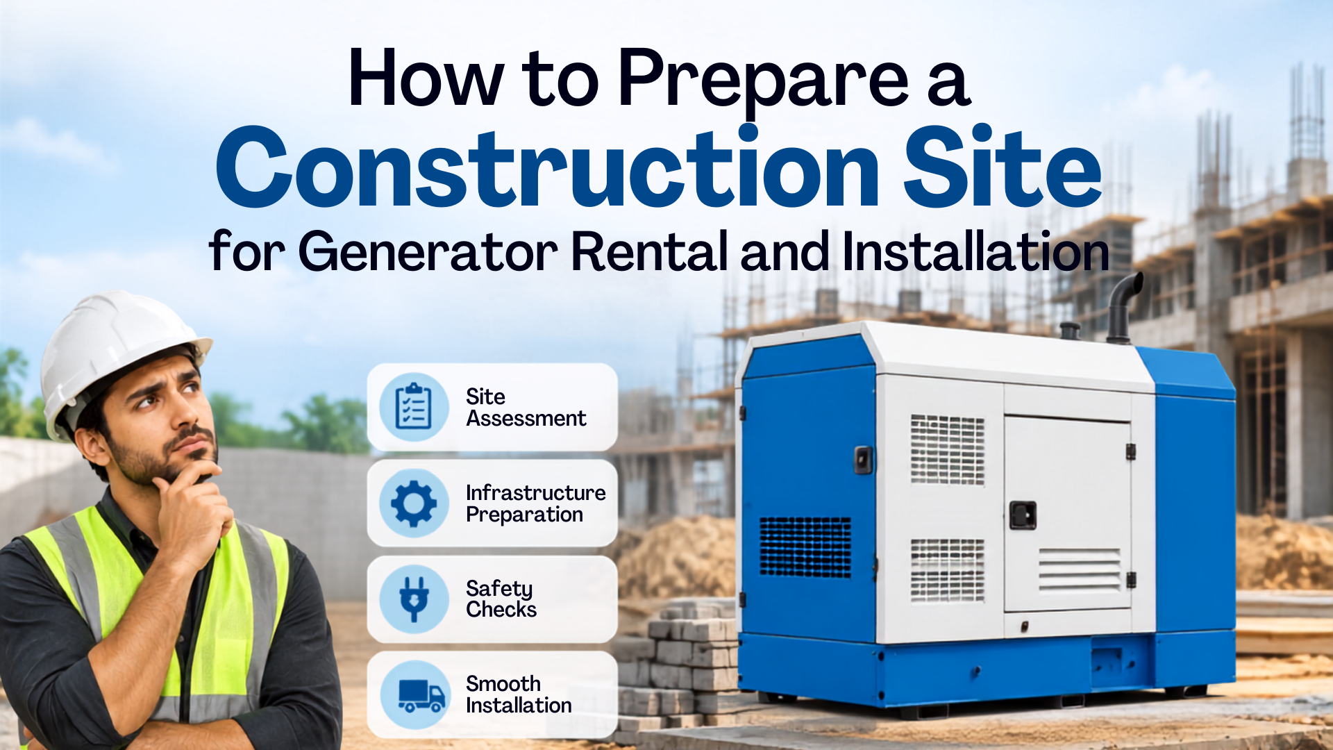 How to Prepare a Construction Site for Generator Rental and Installation