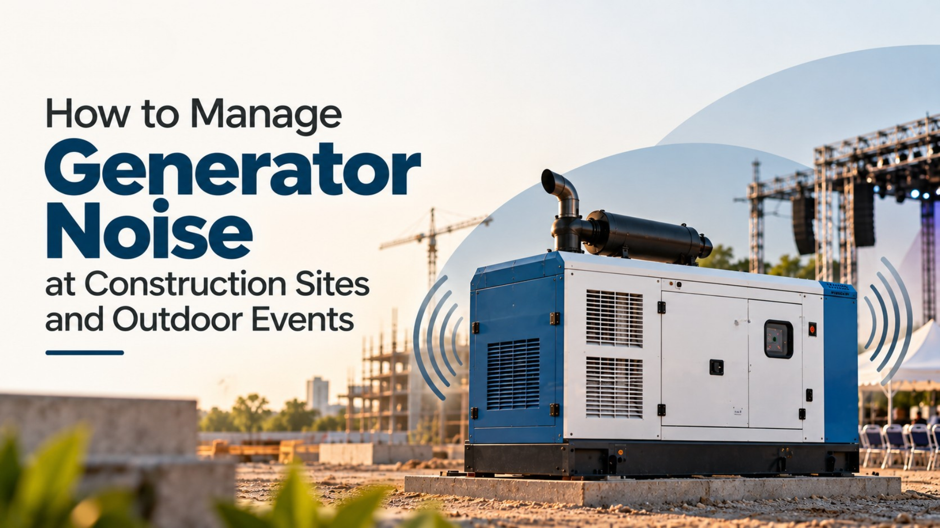 How to Manage Generator Noise at Construction Sites and Outdoor Events